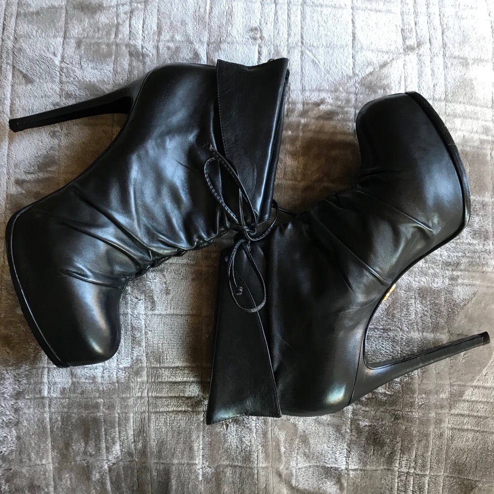 ❌SOLD❌Pour La Victoire Genuine Leather Black Boots - Picture 2 of 10